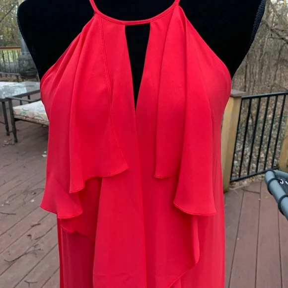 BCBGMaxAzria Red Halter Dress - Picture 4 of 8